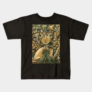 Forest Angel and Siamese Cat Kids T-Shirt